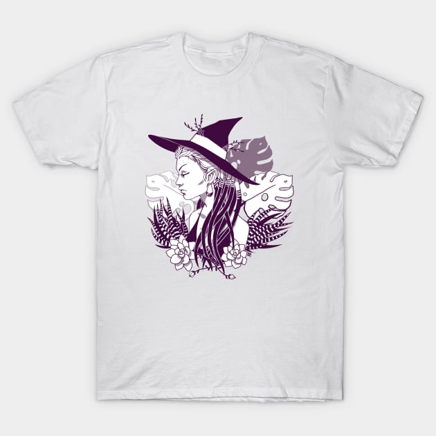 Monstera Witch T-Shirt by SeriSeli